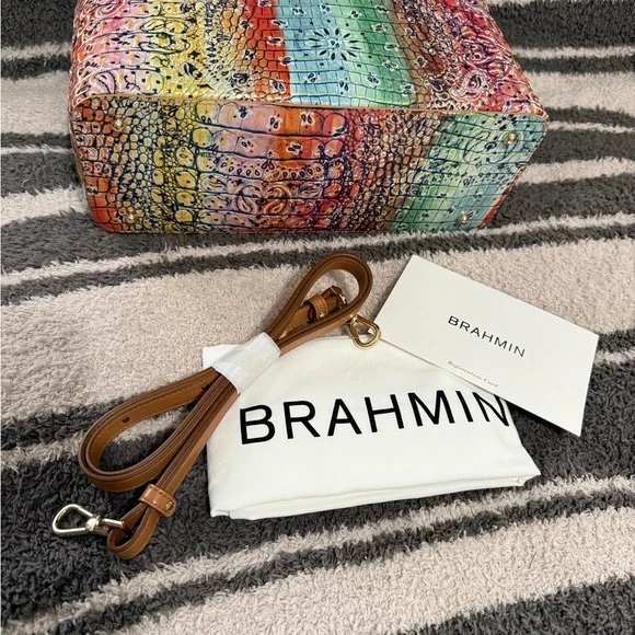 NWT BRAHMIN LARGE DUXBURY MULTI BANDANA 
“ONLY OPENED TO TAKE PHOTOS” - Picture 3 of 15